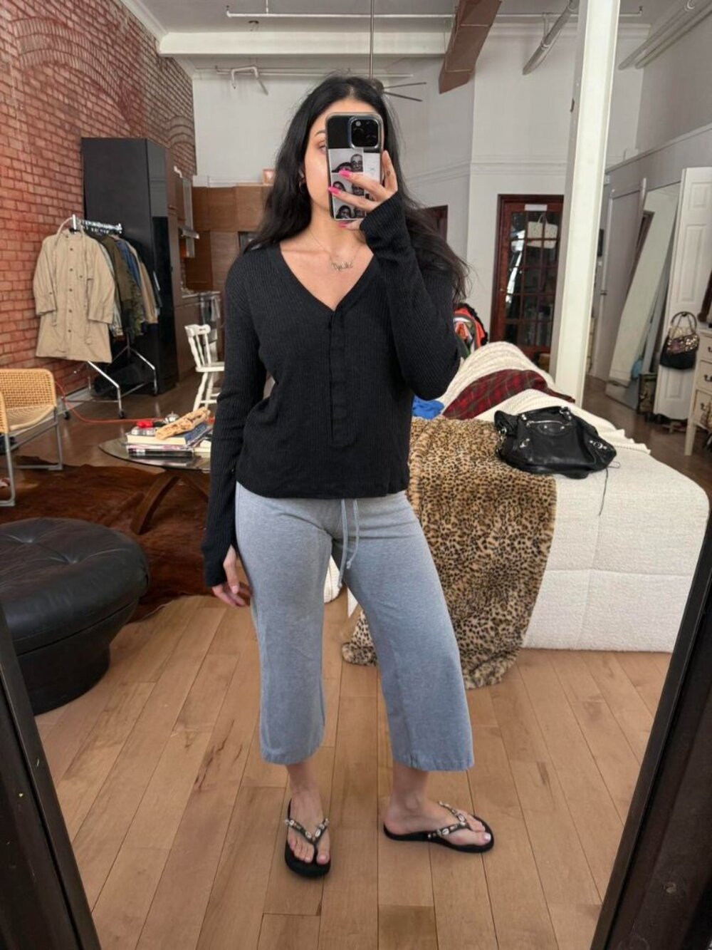 Lululemon Black Ribbed Long Sleeve Top XS/S V Neck Basic - Picture 5 of 8